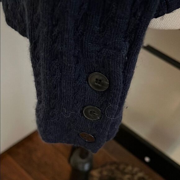 Joie Blue Alyshia Pockets Cardigan Blazer Modern Boho Office Preppy Academia - Picture 5 of 10